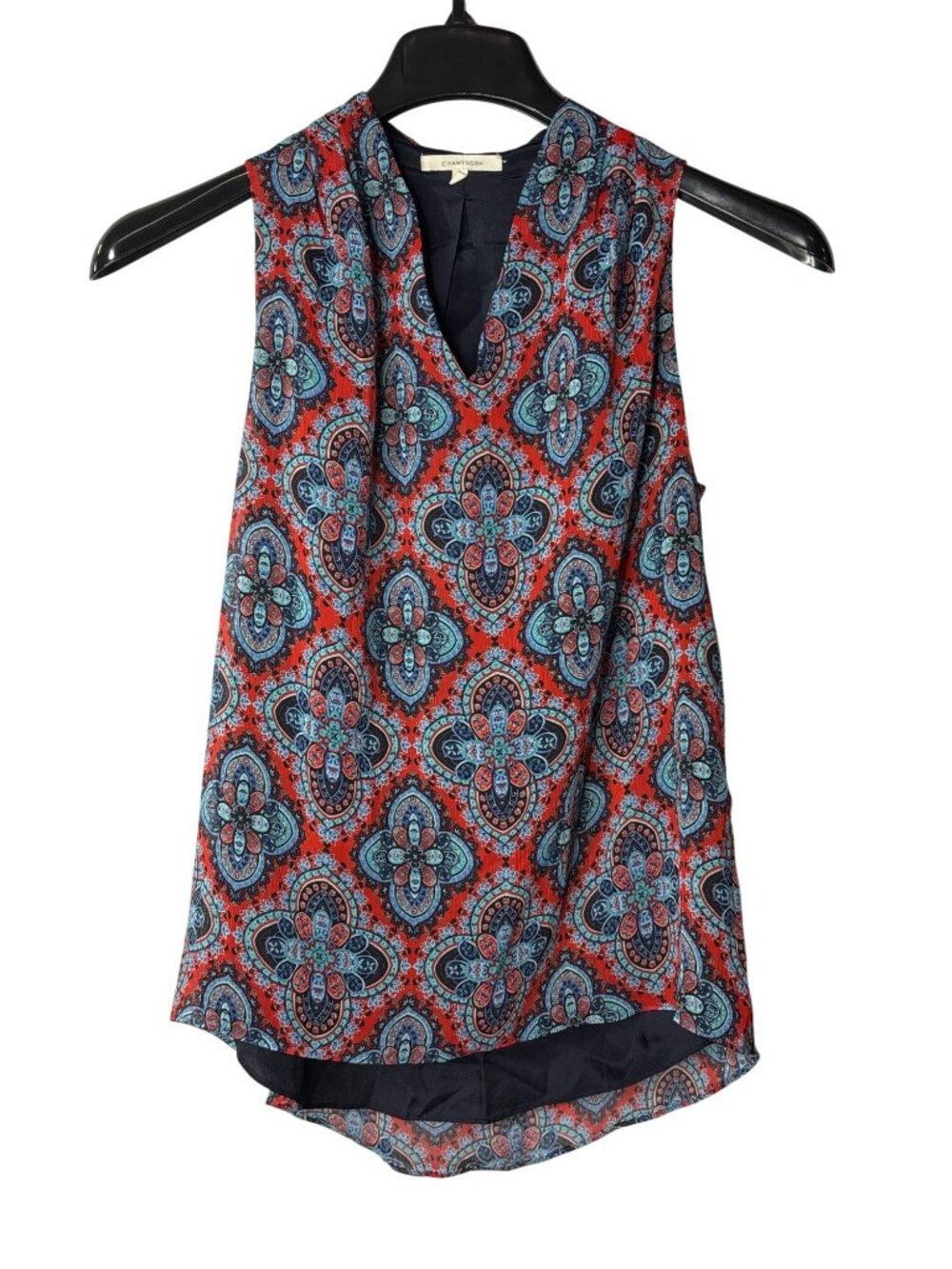 41 Hawthorn Sleeveless Blouse Top Size S Sheer Lined High Low